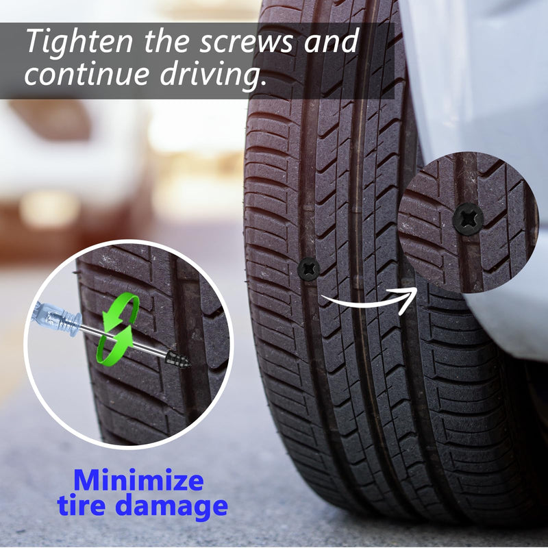 NACHLYNN 50 Pcs Tire Repair Nails Self-Tapping Screw Rubber Screw Tool Self-Service Tire Repair NAI for Car Motorcycle Truck