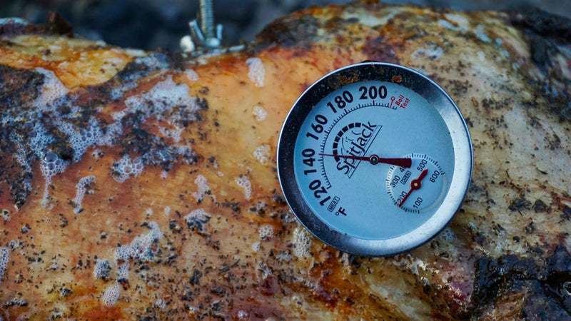 SpitJack Dual Sensor Meat and Oven Thermometer for Rotisserie Cooking Whole Pig, Hog, Lamb and Turkey. Internal and External Meat Probe for Grill, Smoker, Oven and Kitchen (2 Pack)