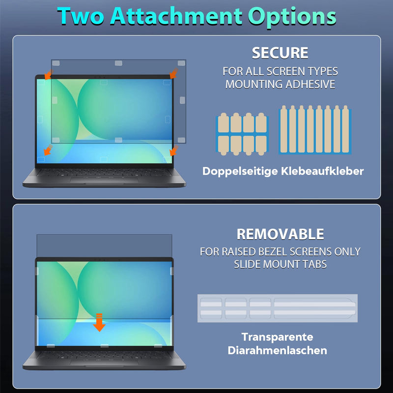 Laptop Privacy Screen 16 Inch, Laptop Screen Privacy Shield 16:10 Aspect Ratio Anti-Glare Blue Light Computer Monitor Protector,