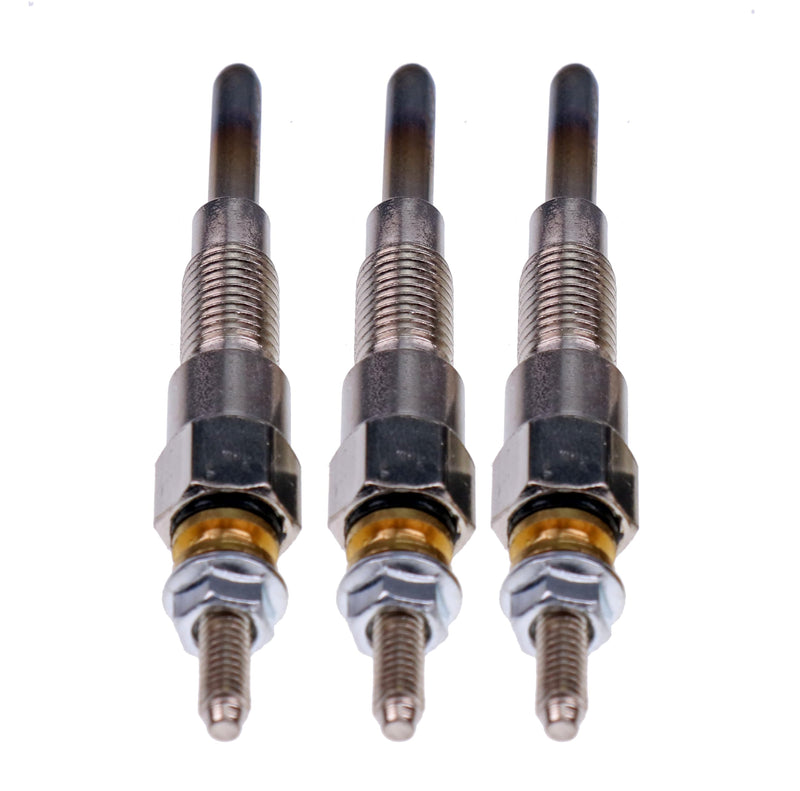 JEENDA 3PCS Glow Plug 16851-65510 16851-65512 Compatible with Kubota D722 D902 D905 D1005 D1105 V1505 V1305 Z482 RTV900 RTV1100 Tractor B1700D B1700E ZD326 ZD331 Mower BX1800D BX1830D