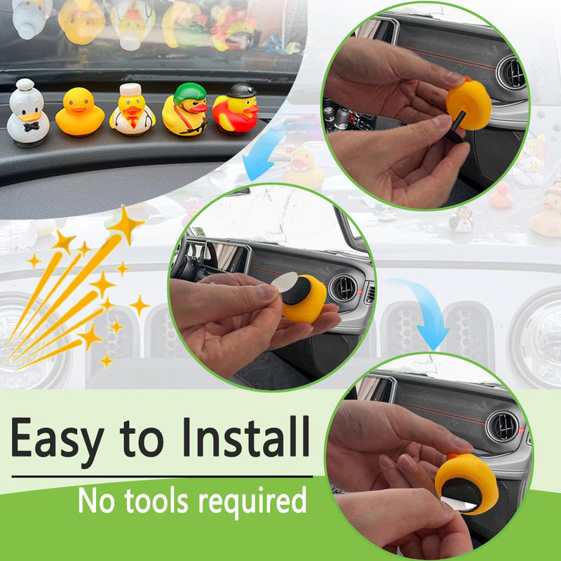 20PCS Duck Plug Holder for Car Dash,Rubber Duck Mounts for Car Dashboard,Display Fixed Mount Duck Holder,Car Duck Plug,Black（Not Include Rubber Ducks black-20Pcs