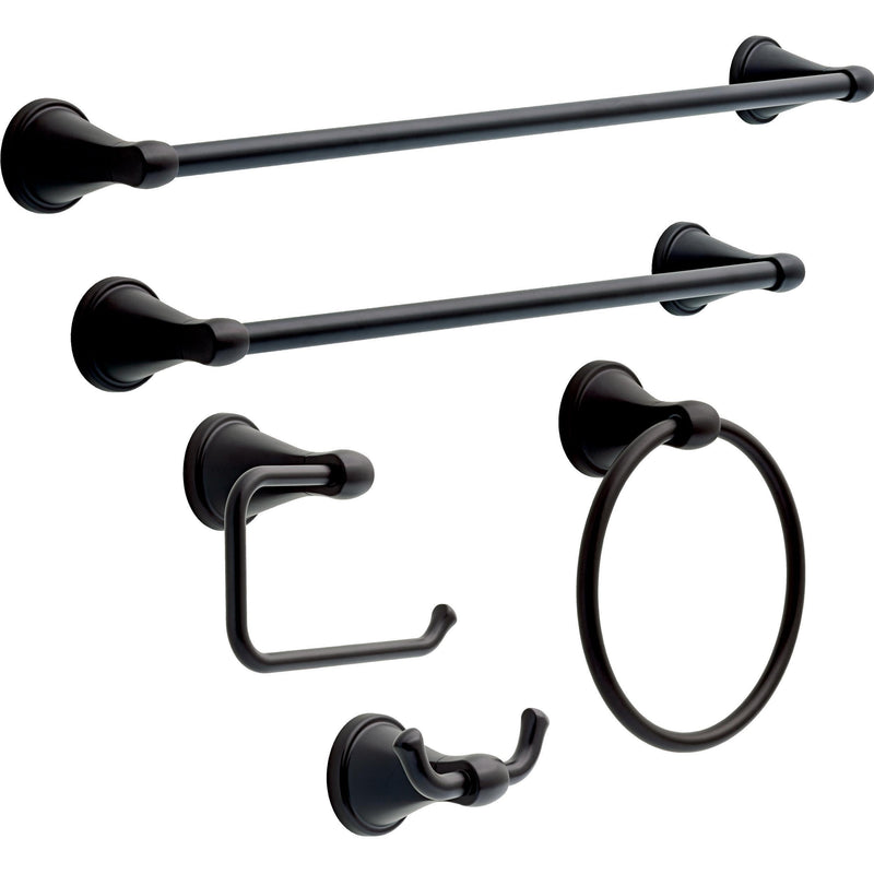 Delta Faucet Becker (1-Pack) Hand Towel Holder, Matte Black, Ring for Bathroom or Kitchen Sink, Wall Mounted BCK46-MB