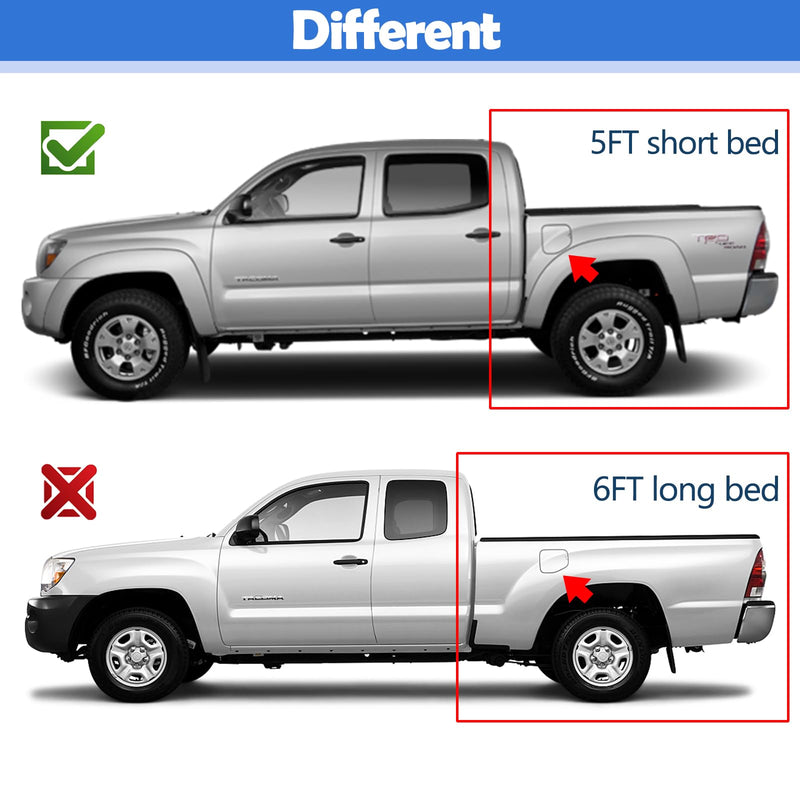 Fuel Filler Door Lid Cover for Toyota Tacoma Double Cab Short 5FT Bed 2005-2015 Replace 77305-04904 Fuel Gas Tank Door Cap
