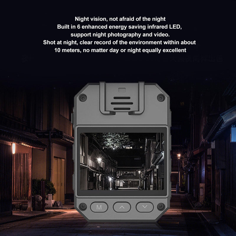 Luqeeg 4K Worn Camera, Design, Night, Motion Detection, Wearable Video Recorder with Back Clip for Law Enforcement