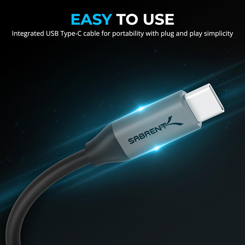 SABRENT USB Type-C to 3.5mm Audio Adapter with 100W PD, USB C External Sound Card for Headset Microphone Speakers Stereo Output 24-bit 96KHz Compatible with Laptop Tablet Smartphone (AU-PACM) USB-C Audio Adapter + 100W PD