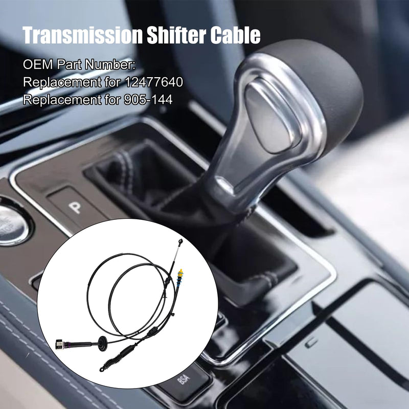 Automatic Transmission Gear Shifter Cable Replacement for 12477640 Compatible with 1999-2007 Chevy Silverado GMC Sierra 1500 2500 3500 Classic