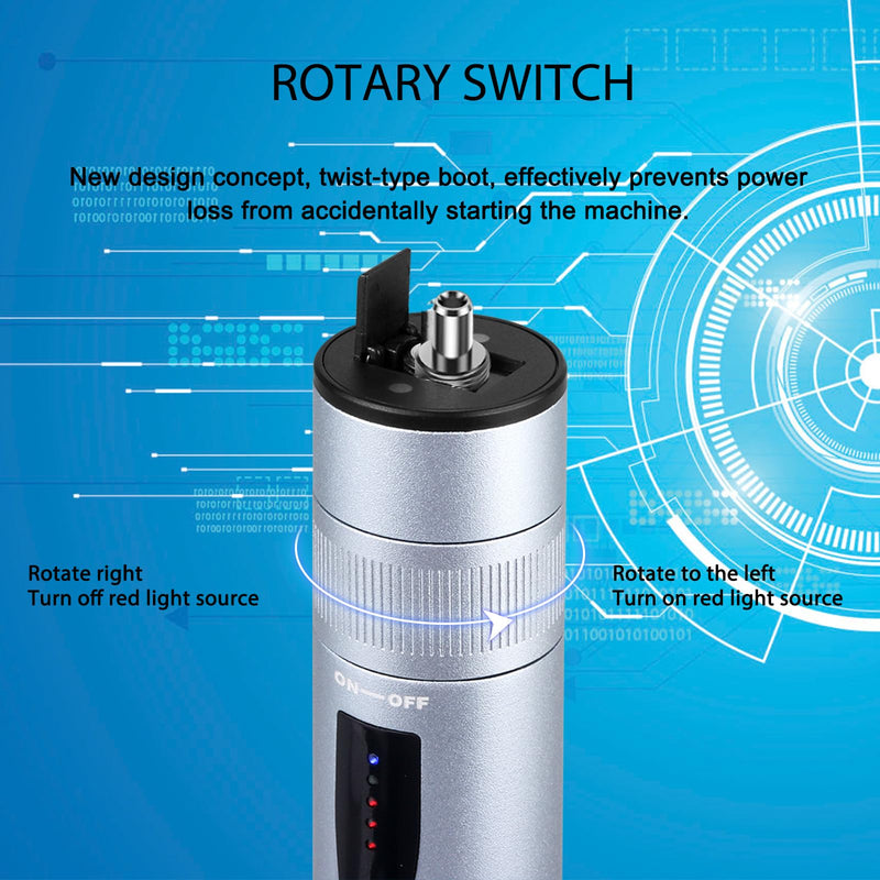 Rechargeable Visual Fault Locator - Fiber Optic VFL Tester Kit With 5km Range and FC Male to LC Female Adapter