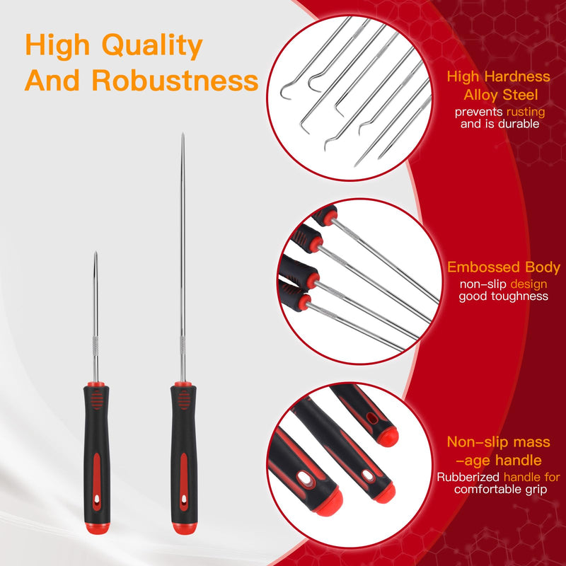 8 Piece Automotive Tool, Pick Set, Precision Oil Seal Pick Tool, Mechanical Device Pick for Lock Pick Set, Lock Keys, Pick to Remove Hoses and Gaskets, Pick, Seal Puller