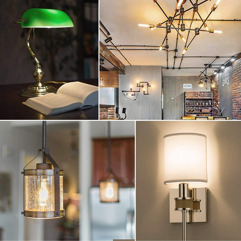 Dimmable T10 Edison Led Tubular Bulb 3000K Soft White E26 Vintage Led Filament Tube Bulb 60 Watt Equivalent 600lm E26 Base Lamp Bulb 6W for Display Cabinet Showcase Piano. (6-Pack.) 6w=60w Soft White 3000k 6p