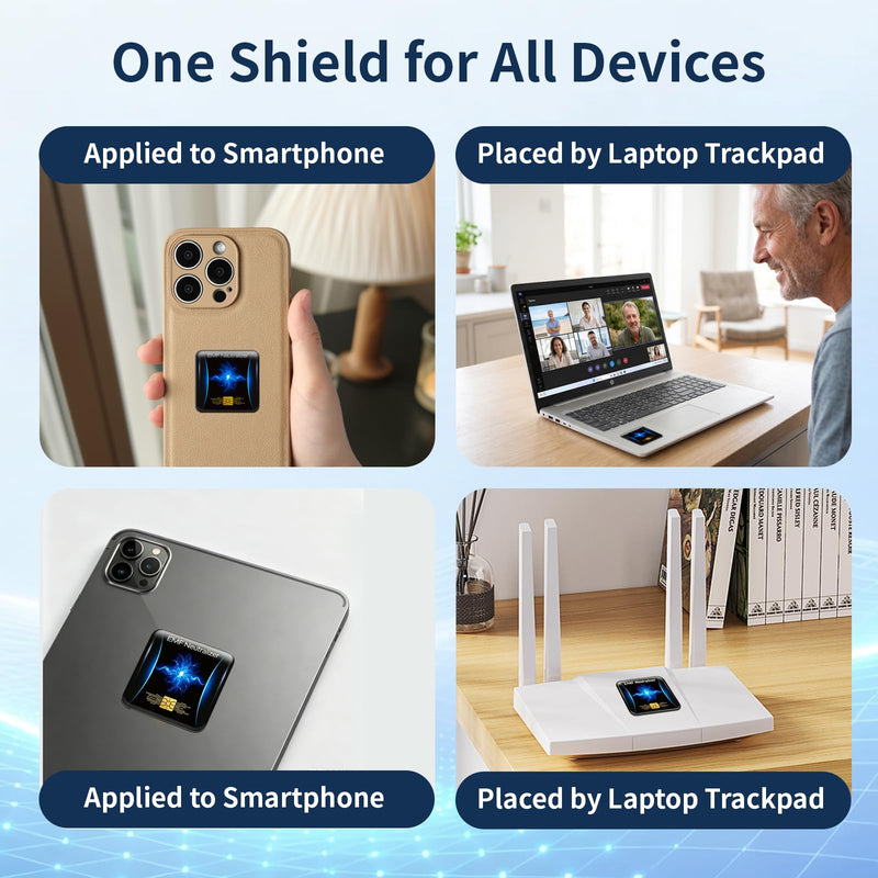 Cell Phone Neutralizer Stickers, Ultra-Thin Adhesive Decals, 8 Pack | Ultra-Thin, Adhesive Decals, Lightweight, Multi-Device Compatible Blue 8P