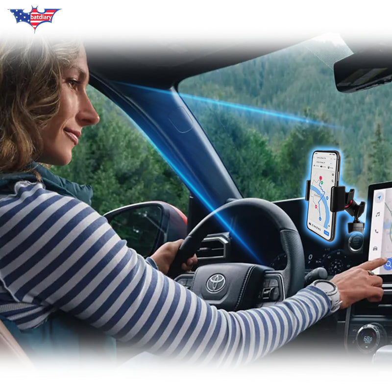 2026 Tacoma Start Button Phone Mount for Toyota Tacoma 2024-2026 | 4Runner 2025 Accessories | Aluminum Telescopic Phone Holder |Thick Case Friendly Car Mount for iPhone 16/15 Pro Max, Galaxy S24