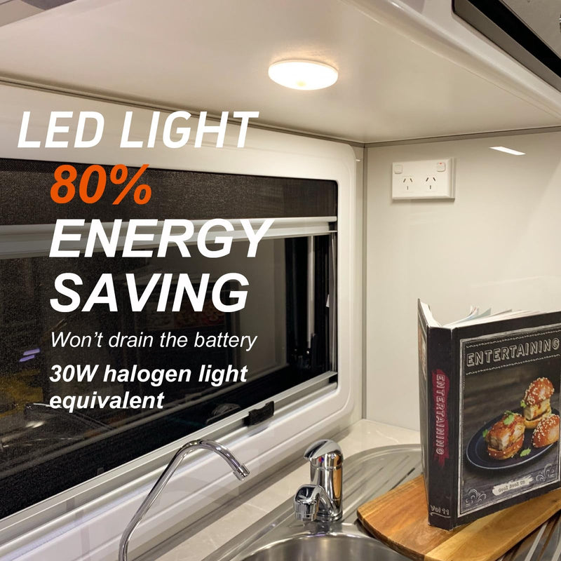 Dream lighting RV Puck Lights LED 12v RV Interior Ceiling Light 3500K Warm White with On/Off Switch 4.5inch Pack of 2 B: 4.5inch, pack 2