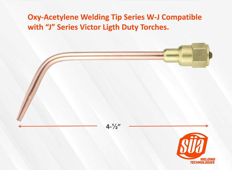 SÜA - Oxy-Acetylene Welding Tip Series W-J Compatible with “J” Series Victor Ligth Duty Torches - Sizes #1, #2 and #3 (3-Pack) Sizes #1, #2 & #3 (3-Pack)