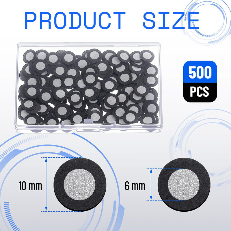 Kingdder 500 Pcs 3D Magnetic Tracking Dot for Scanner Scanning Reference Point Marker Diffuse Reflection Positioning Targets for 3D Scanning (Inner 6.0 mm Outer 10 mm) Inner 6.0 mm Outer 10 mm
