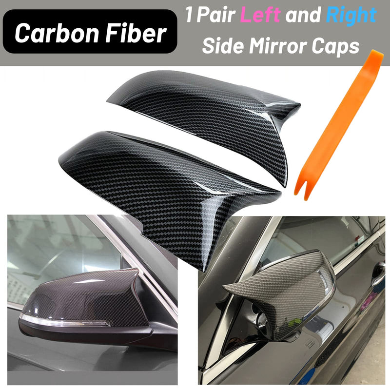 M Sport Car Side Mirror Caps for 2013-2018 BMW 5 6 7 Series F10 F07 F18 F11 F06 F12 F13 F02 520i 528i 535i 640i 650i Facelift Models Exterior Carbon Fiber Accessories Replacement Tuning Parts - 1 Pair for 2014 - 2018 BMW 5 Series F10 F11 F18 LCI