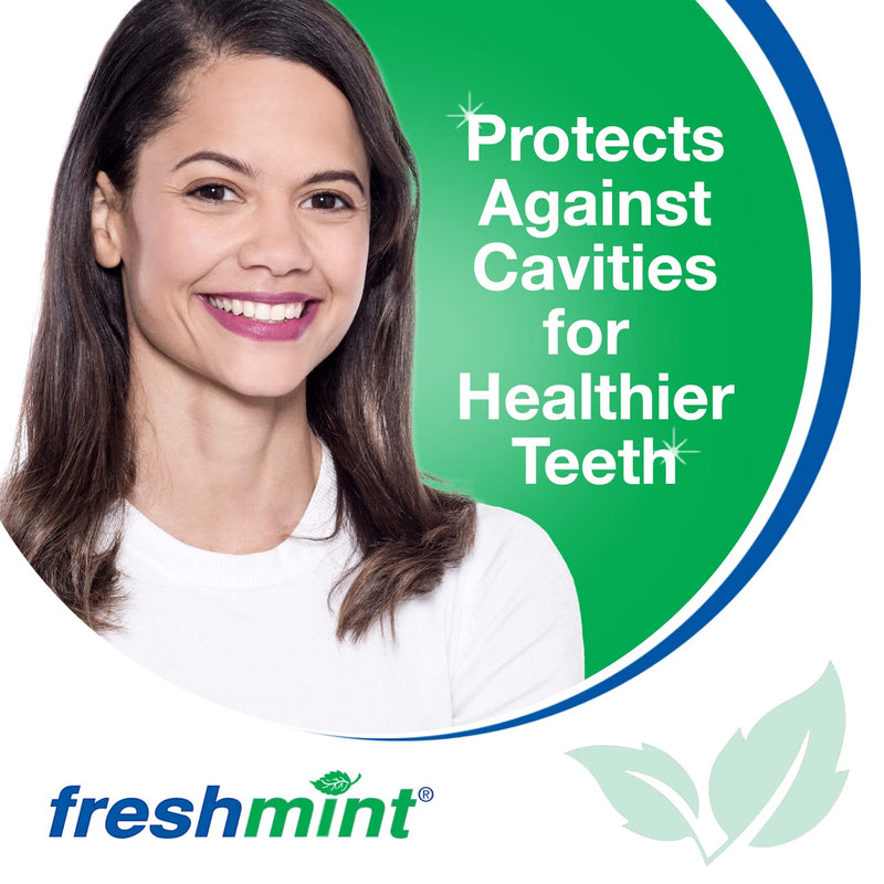 Freshmint® 144 Tubes of 0.85 oz. Premium Anticavity Fluoride Toothpaste with Safety Seal (ADA Accepted) Mint 0.85 Ounce (Pack of 144)