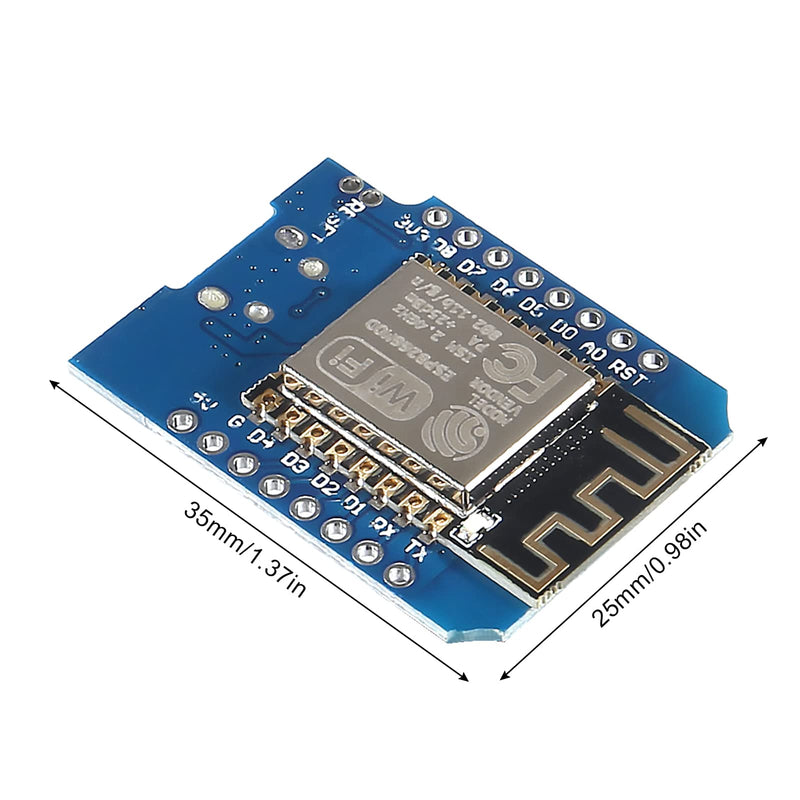 10pcs ESP8266 ESP-12F NODEMCU LUA Mini Wireless D1 Module Nodemcu Lua 4M Bytes WLAN WiFi Internet Development Board Compatible with WeMos D1 Mini Nodemcu Lua