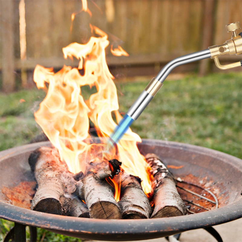 Propane Torch, High Intensity Torch Head Trigger Start Gas Torch for Propane, Map and Mapp Gas, Mapp Gas Torch for Campfire, Charcoal, Firewood, Welding