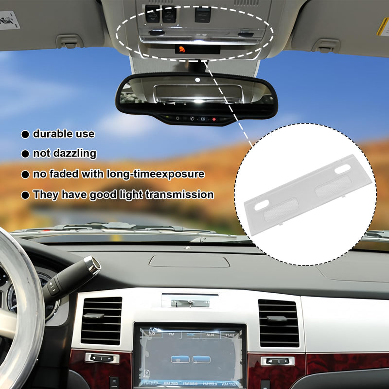 Interior Overhead Console Dome Light, Ceiling Cab Dome Lights Cover, Clear Lens Frosted Housing Compatible with 2007-2013 Chevy Silverado GMC Sierra Yukon Tahoe Cadillac Escalade Suburban Avalanche