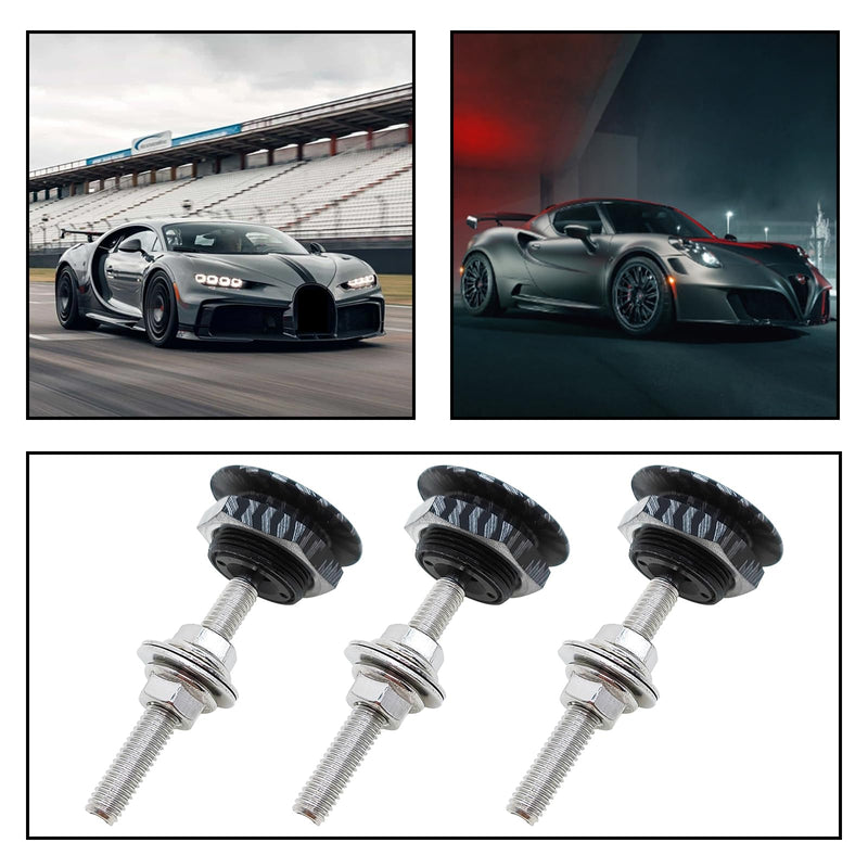 4Pcs Quick Latch Hood Pins, Universal Aluminum Quick Release Lock Latch Bumper, License Plate Lock Clip for Bumper Hood or DIY 1.25 inch(Carbon) Carbon