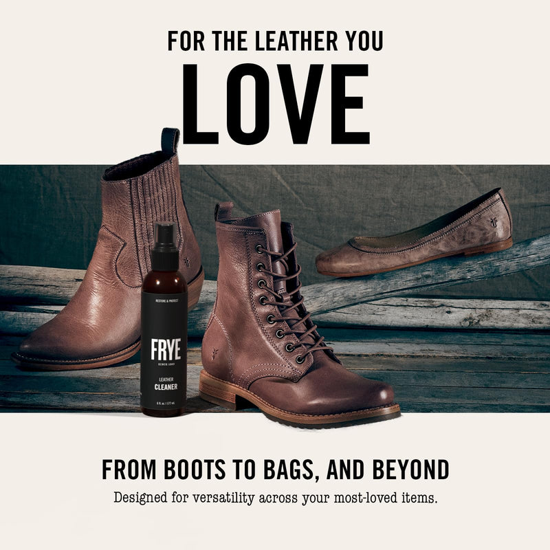 Frye Instant Leather Cleaner – Deep Clean for Leather | Non-Toxic, Made in USA | Gently Lifts Dirt from Shoes, Boots, Couches, Purses, Bags & More