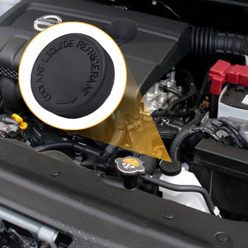 SecosAutoparts 21712-79900 Engine Coolant Overflow Reservoir Tank Black Cap Fit For Nissan Murano Rogue Versa Quest Fit For Infiniti EX35 FX37 EX37 G35 Q70 QX50 G25 G37 2003-2017