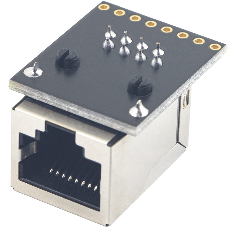 whiteeeen 4pcs RJ45 Breakout Board 8P8C Jack Ethernet Connector with 8Pin 2 Type Pin Headers (Straight and Right Angel)