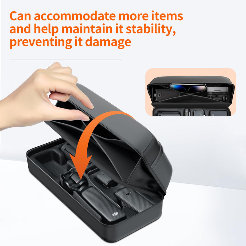 DJI Osmo Pocket 3 Carrying Case for DJI Osmo Pocket 3/4/Xtra Muse | for Creator Pocket 3 Combo Accessories, Portable Nylon Storage Protective Bag Compatible with Osmo Pocket 3 Accessories
