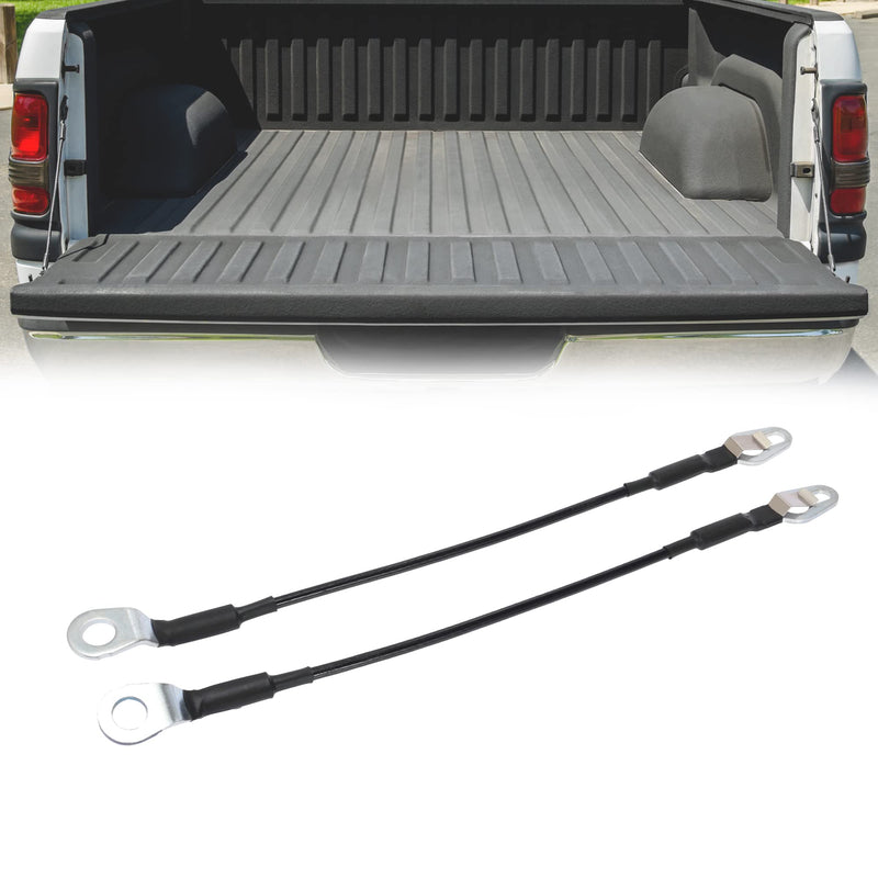 X AUTOHAUX Pair Rear Tailgate Cables Lift Gate Support Straps Pickup for Chevy Silverado for GMC Sierra for Cadillac Escalade for Hummer H2 16637944