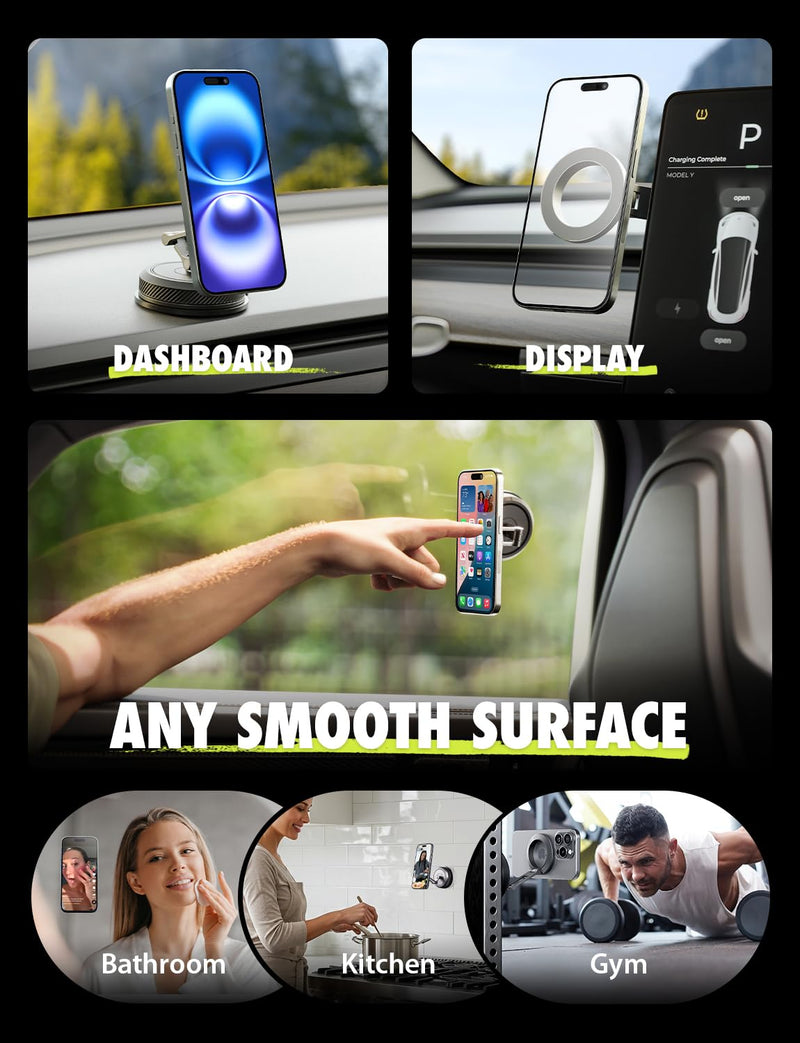 Bracketron MagAlign AIR ROTO MagSafe Car Phone Mount with 360°Arm Holder