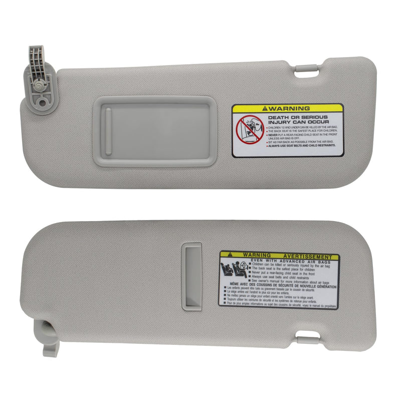 NHILES Left Driver Side Sun Visor Replacement Compatible with Hyundai Elantra 2011 2012 2013 2014 2015 Replace# 852103X000TX Colour Gray Gray(Left Driver)