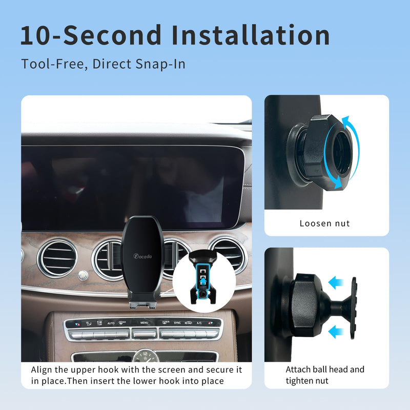 Car Phone Holder for Mercedes Benz E-Class 2016-2023 & CLS 2018-2023,Vehicle-Specific Right Air Vent Phone Mount with Stable Clamp Design, Does Not Block Air Vent or Buttons, Mercedes Benz Accessories clip phone holder