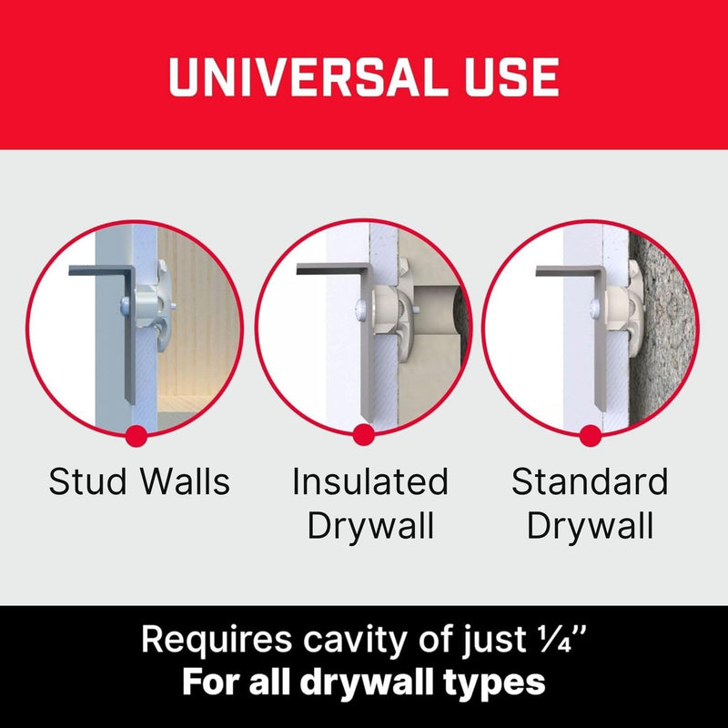 Bullfix Drywall Anchors and Screws Kit - 24 Pack, Holds 255lbs, Heavy Duty Drywall Anchors for Shallow Hollow Cavity with 13/16" Drill Bit, Dry Wall Screws, Heavy Duty Dry Wall Kit