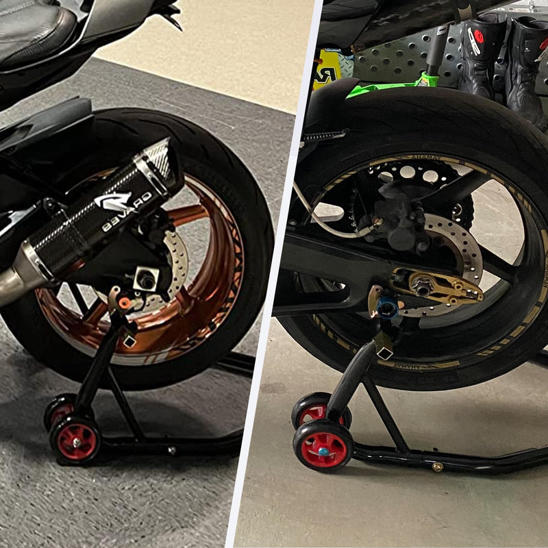 MOTO4U Motorcycle Rear Wheel Stand U Supporter with Rubber Protecotor (U Shape with Rubber Protecotor)