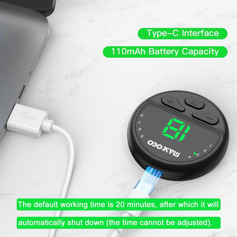 Wireless TENS Unit 8 Modes Muscle Stimulator for Pain Relief, Miniature Rechargeable TENS Device with Button Control, TENS Unit Massager for Back Sciatica Shoulder(3pads)
