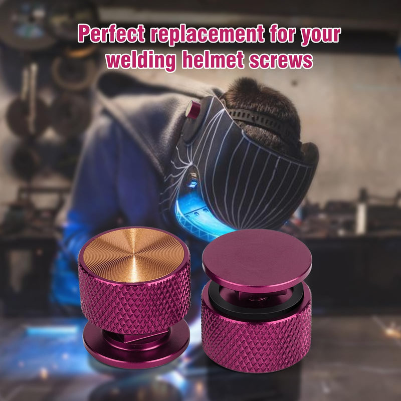 3mirrors Welding Hood (Pipeliner) Fasteners, Welding Helmet Headgear Replacement (Red) Wine-red
