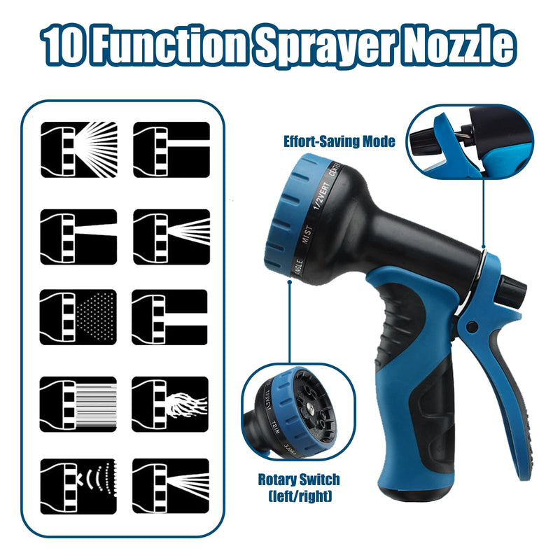 Lotoo Sink Hose Attachment for Faucet with 7 Adapters, 25 FT Indoor Faucet Hose for Kitchen Sink or Bathroom Sink Faucet with 10-Function Nozzle, Watering, Washing Pet, Household Cleaning, Car Washing 25FT