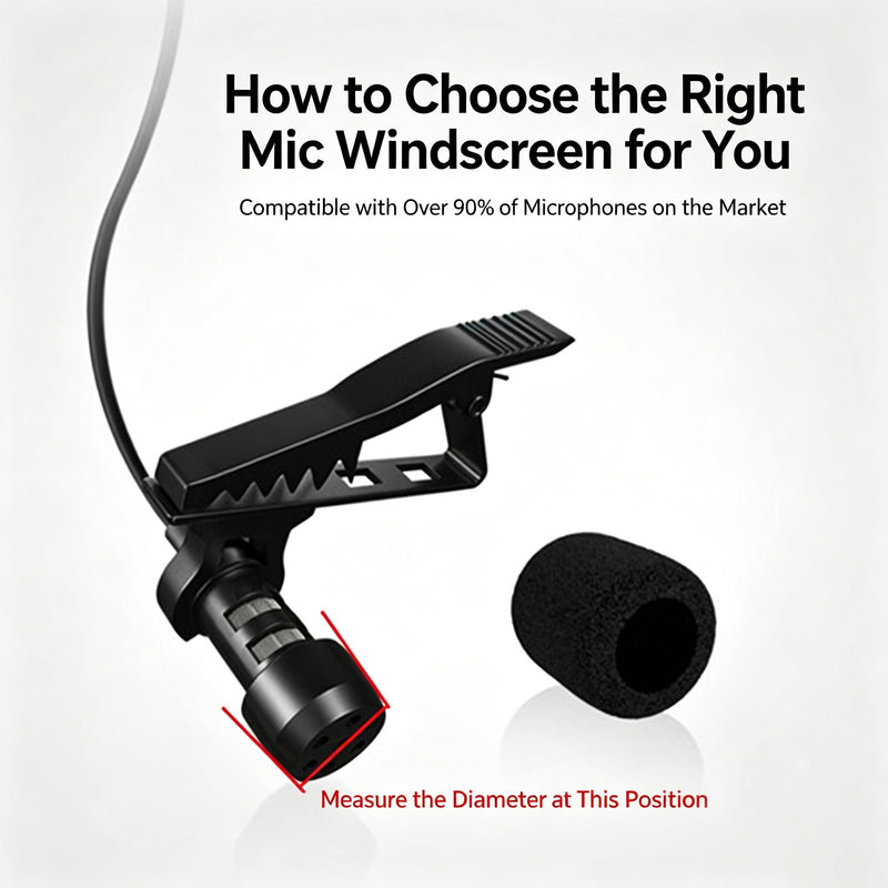 20 Pack Mini Microphone Windscreen Foam Cover, Universal High Density Small Size Headset Mic Windscreens (31×25×10mm), Black