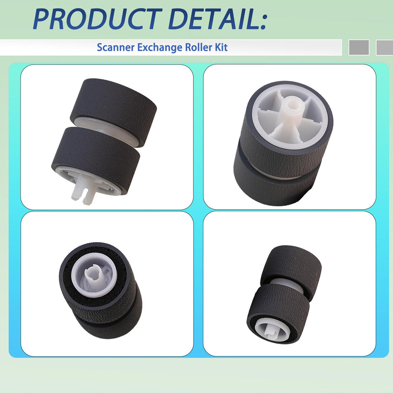 5484B001 Scanner Exchange Roller Kit for Canon DR-C125 C225 | DR-C255 DR-C225II DR-C225W-1 Scanner Exchange Roller Kit Replace# 5484B001AA