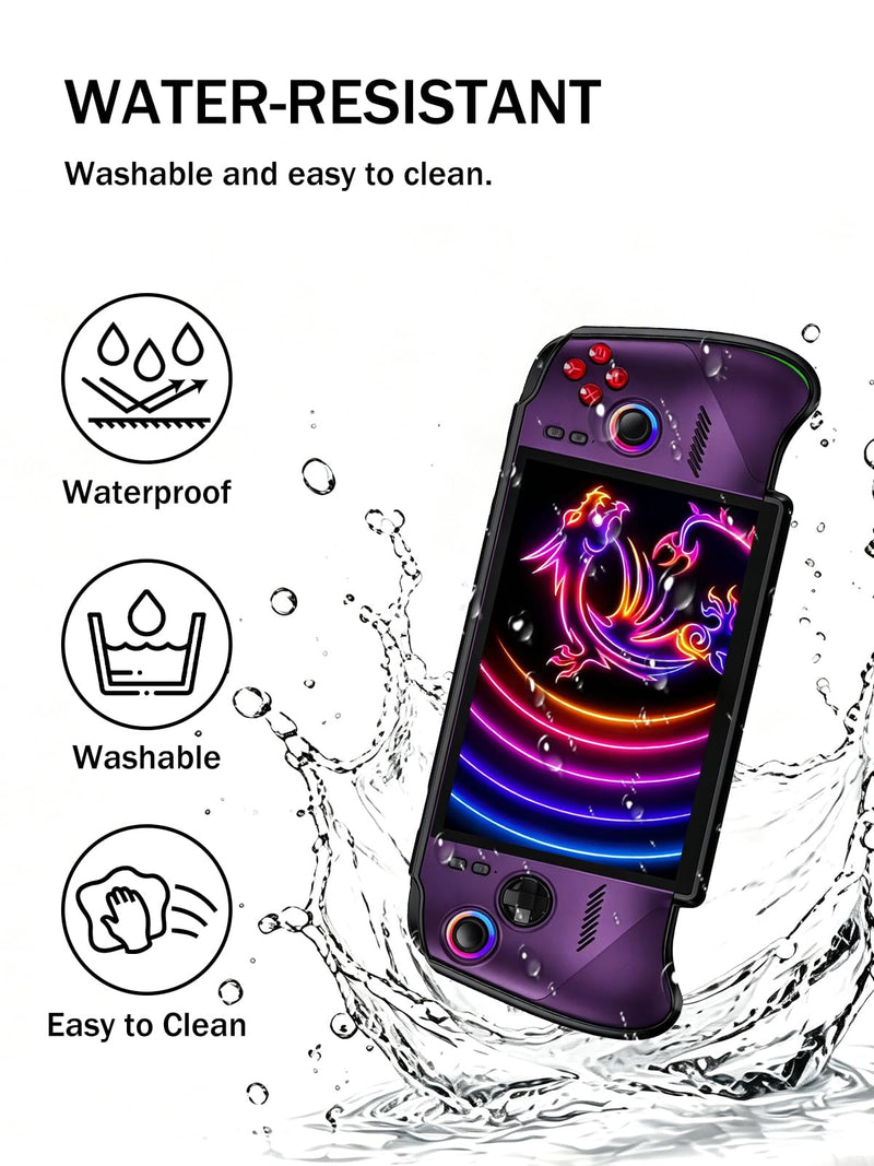 Fully Wrap TPU Soft Protective Case for MSI Claw 8 EX AI+ - Shockproof Protective Cover Compatible with MSI Claw 8 EX AI+ CG3EM Accessories,Stand Version.-Black