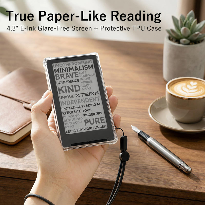 Clear Magnetic Protective Case for XTEINK X4 E-Book Reader | Ultra-Thin Lightweight Durable Cover, 2 Pack Anti-Scratch Ultra Clear Screen Protector Film