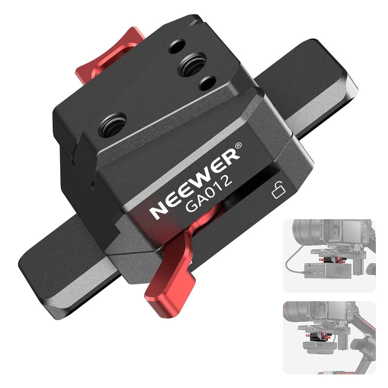 NEEWER Mini V Mount Battery Plate with NATO Rail for Adjustable Gimbal Balance Compatible with DJI RS3 Pro RS2 RSC2, Quick Release for V Lock/NP-F Battery Compatible with SmallRig NEEWER PS099E, GA012