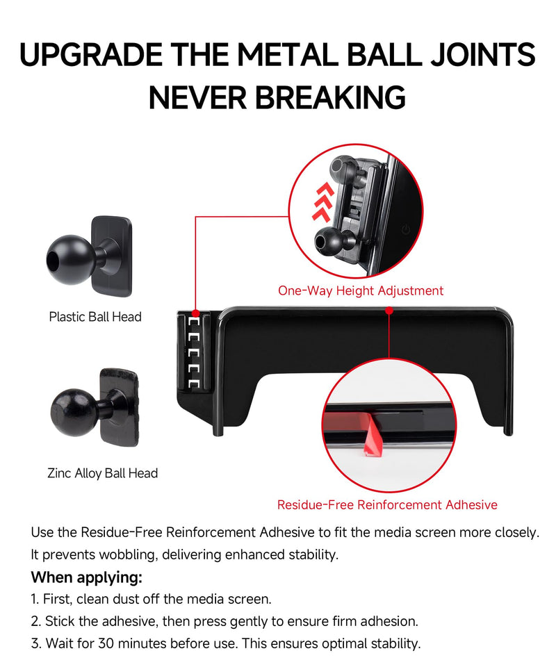 Qi2.2 25W Wireless Charger Car Phone Mount for Mercedes-Benz GLC 2016-2019 | C-Class 2015-2018, 7" Screen Magsafe Magnetic Accessories Fast Charging Cell Phone Holder Clip Compatible with iPhone Android