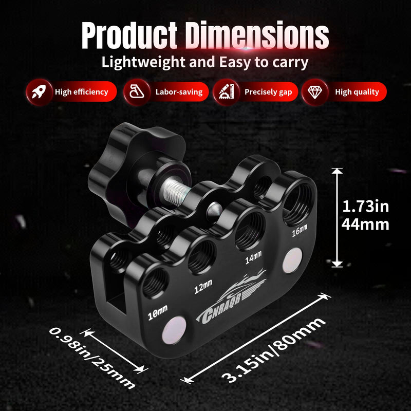 Universal Spark Plug Gap Tool for Most 10mm 12mm 14mm 16mm Spark Plugs with 1 Set Feeler Gauge Black
