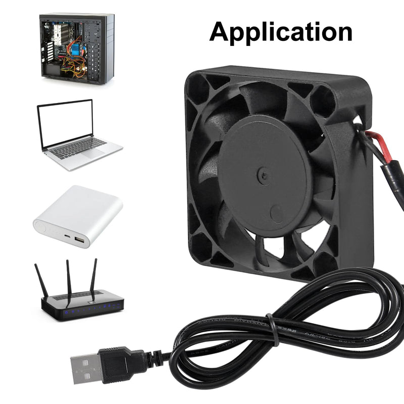 4pcs 40mm USB Brushless Cooling Fan 40mm x10mm DC 5V Quiet Cooling Fan 4010 Mini Computer Fan for Small Appliances Series Replacement 4010 5V USB