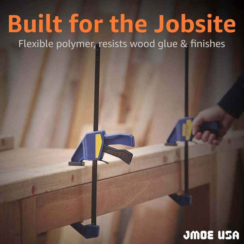 Jmoe USA Replacement Clamp Pads Compatible With Irwin QUICK-GRIP Heavy-Duty Clamps, Non-Marring High-Grip Surface, Durable Polymer Covers, Woodworking Accessory (Heavy-Duty - 600lb) Heavy-Duty (600lb)
