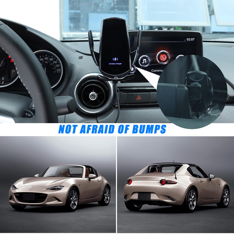HAPPYHORSE Car Phone Mount Compatible with Mazda MX-5 2016-2023 Central Control Navigation Cell Phone Holder Dash Clip Dash Panel Mobile Phone Bracket Stand Accessories (Style D) style D