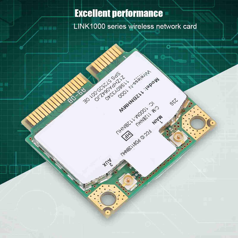 ASHATA Network Card, Mini PCI-E 300Mbps Network Card for LINK1000 N1000 112BNHMW, Card for T420S/X220/T520