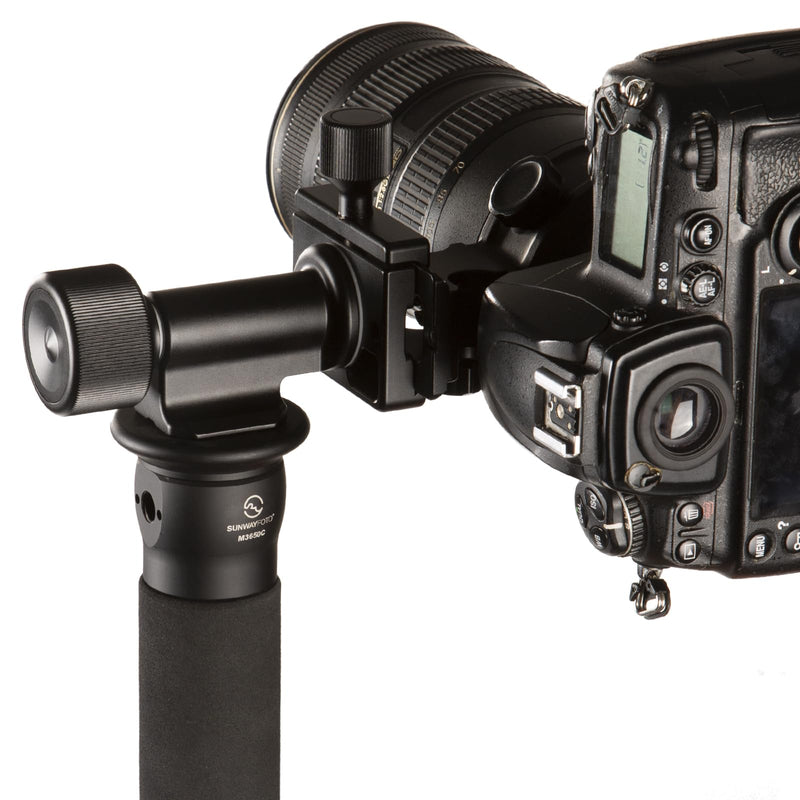 Monopod Gimbal Head – Side Saddle Speed Tilt with Arca-Swiss Dovetail Quick Release Plate | Supports Medium & Telephoto Lenses | Max Load 100lbs
