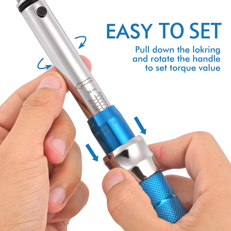 Spoke Torque Wrench, 2-10NM Torque Wrench Set for Motorcycle and Dirt Bike Spoke
